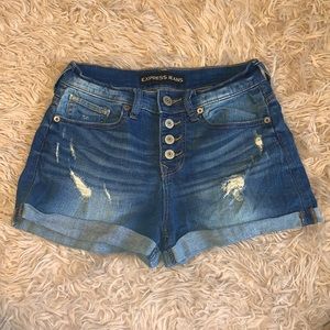 Express High Waist Jean Shorts